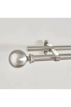 HOMEBOX | Ball 19mm Double Curtain Rod and Finial - 76-210 cm | 165857625
