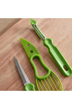 HOMEBOX | Easy Chef Avocado Mix 3-in-1 Gadget Avocado Slicer with Peeler and Knife | 165908815