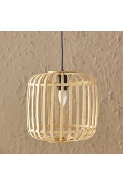 HOMEBOX | Stark Natural Bamboo Chip Shade Metal Pendant Lamp - 30x120 cm | 166057366