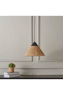HOMEBOX | Stark Metal Pendant Lamp with Paper Rope Shade - 40x150 cm | 166057394