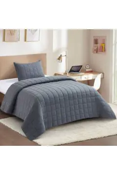 HOMEBOX | Knitnook Cotton Jersey 2-Piece Twin Summer Quilt Comforter Set - 150x220 cm | 166409232