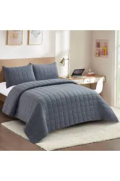 HOMEBOX | Knitnook Cotton Jersey 3-Piece King Summer Quilt Comforter Set - 220x240 cm | 166409233