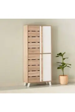 HOMEBOX | Alford 24-Pair Tall Shoe Cabinet with 4 Doors | 166427036