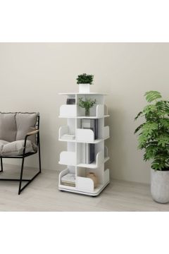 HOMEBOX | Vanilla Ollie Rotating Bookcase Storage Unit | 166645333