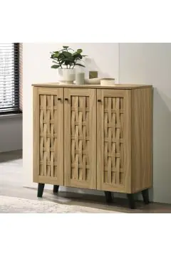 HOMEBOX | Verona 16-Pair Shoe Cabinet with 3 Doors | 166664036
