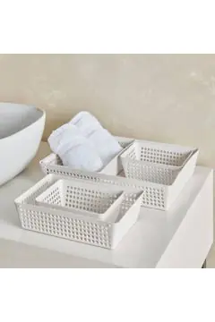 HOMEBOX | Rice Husk Fashion Utility Storage Basket - Set of 5 | 166788713