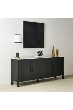 HOMEBOX | Fabio 2 Meter 4-Door Large Marble Top Sideboard | 166937229