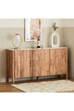 HOMEBOX | Midtown 1.6 Meter 3-Door Marble Top Sideboard | 166937241