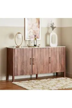HOMEBOX | Midtown 1.6 Meter 3-Door Marble Top Sideboard | 166937244