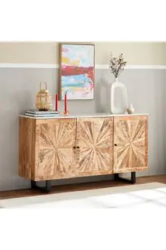 HOMEBOX | Florya 1.6 Meter 3-Door Marble Top Sideboard | 166937256
