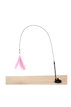 Feather Teaser Stick with feather bell- Pink
