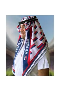 Serbia | Football fan head gear Arabic Style - Ghutra and Egal set | One size