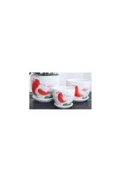 Table Ceramic Pot for Plants in 3 Sizes | 17cm X 14cm | 14cm X 11cm | 10cm X 10cm