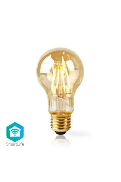 NEDIS | WiFi Smart LED Filament Bulb - E27 - A60 - 5W - 500lm | WIFILF10GDA60
