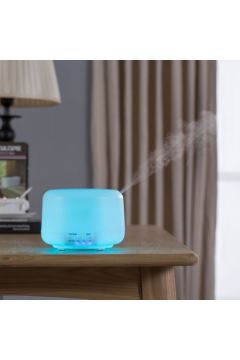 White 600Ml Aroma Diffuser With 7 Led Lights And Uk Plug Adaptor For A Calming Ambiance | YD-025-1
