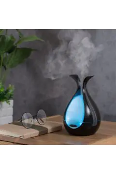 Black 200Ml Aroma Diffuser With 7 Led Lights And Uk Plug Adaptor, Perfect For Any Decor | YD-033