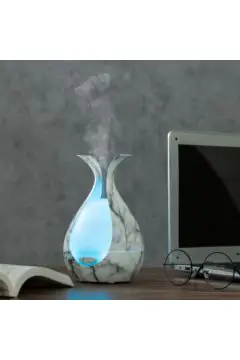 Marble 200Ml Aroma Diffuser With 7 Led Lights And Uk Plug Adaptor For A Premium Look | YD-033