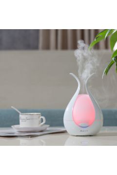 White 200Ml Aroma Diffuser With 7 Led Lights And Uk Plug Adaptor For A Soothing Experience | YD-033
