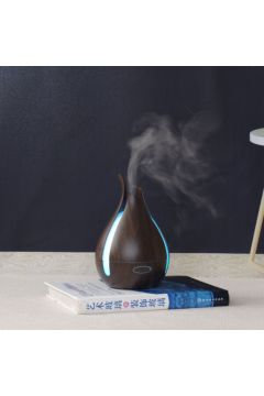 Dark Walnut 200Ml Aroma Diffuser With 7 Led Lights And Uk Plug Adaptor For A Timeless Appeal | YD-039