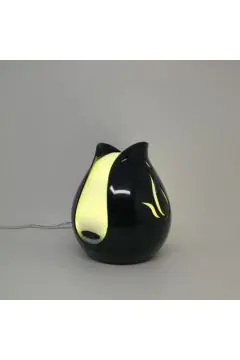 Black 200Ml Aroma Diffuser With 7 Led Lights And Uk Plug Adaptor, Perfect For Contemporary Spaces | YD-041