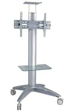 ZENAN | Tv Stand with Castor Wheel Silver For Size 32"-65" inch 50kg | ZTS-CT001