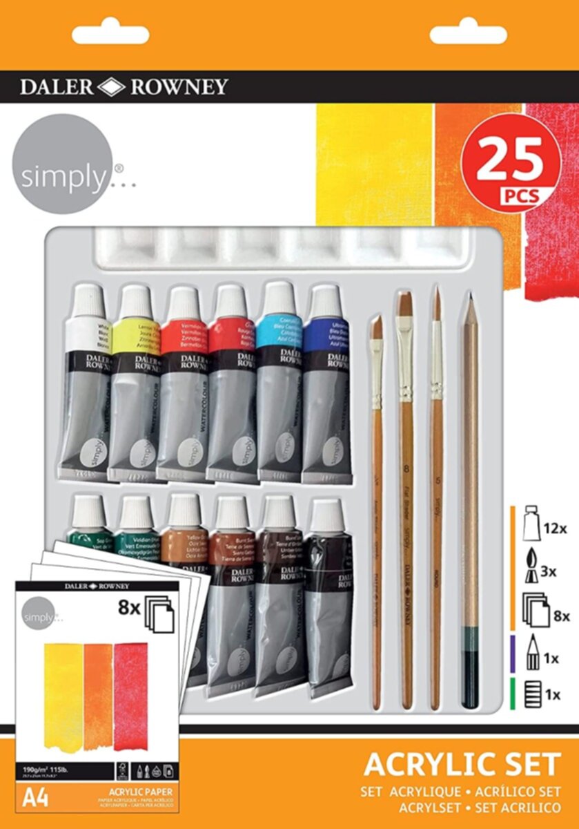 DALER ROWNEY | Acrylic Set 25 Pcs | DR-126500410