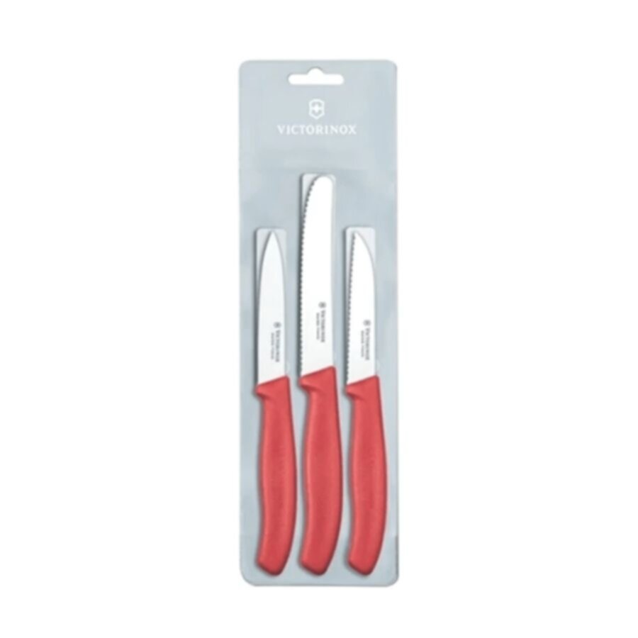 VICTORINOX | Cutlery Swiss Classic Paring Knives 3 Piece Red | 6.7111.3