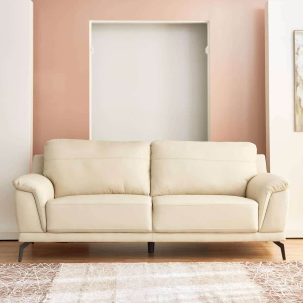 HOMEBOX | Darcy 3-Seater Half Leather Sofa | 164804928