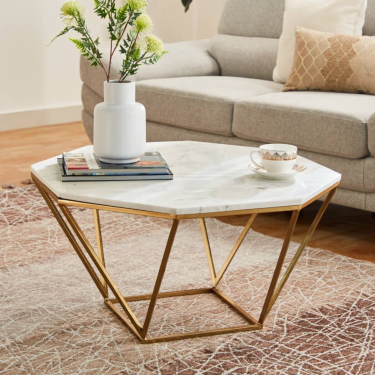 HOMEBOX | Heron Marble Top Coffee Table | 165190282