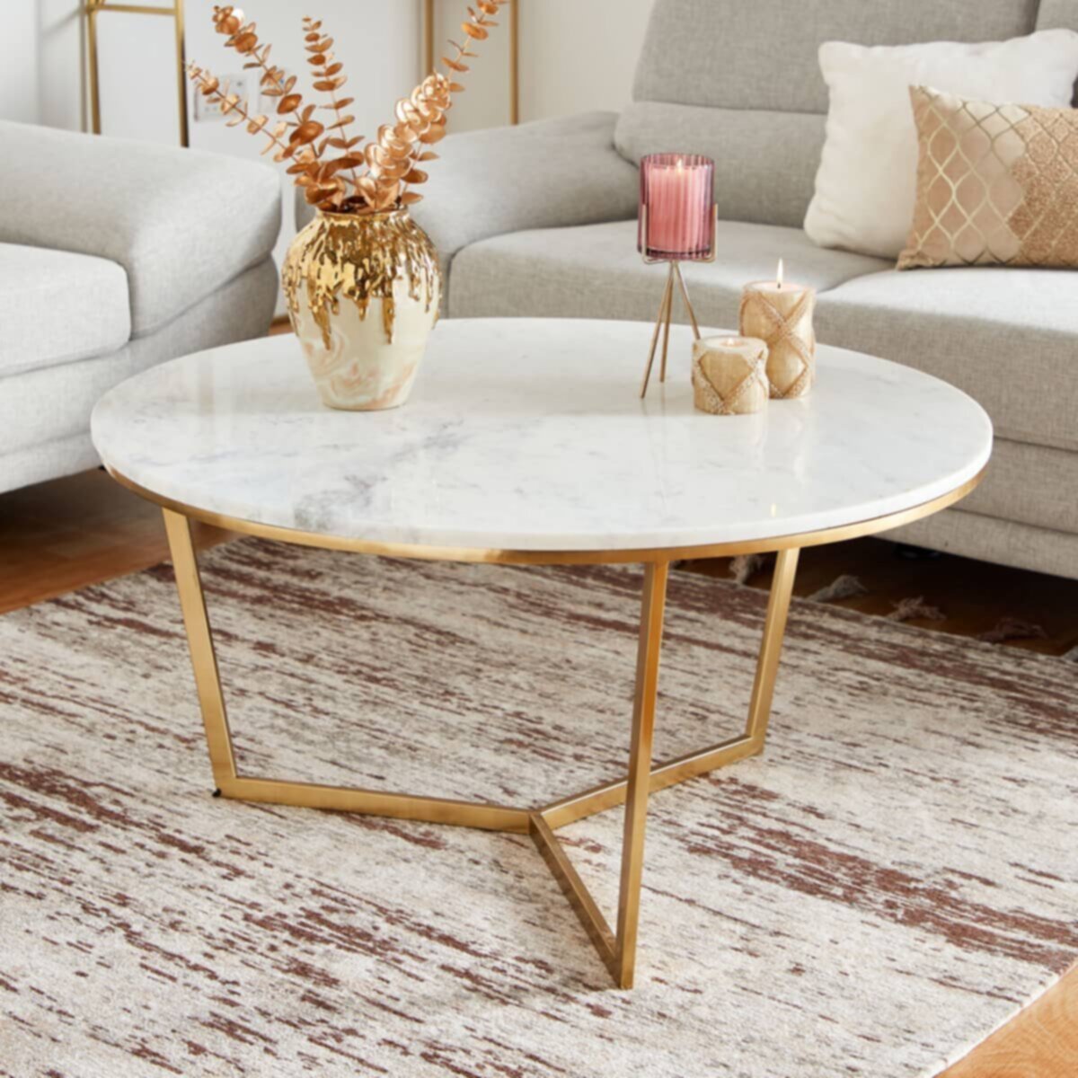 HOMEBOX | Willow Marble Top Coffee Table | 165190284