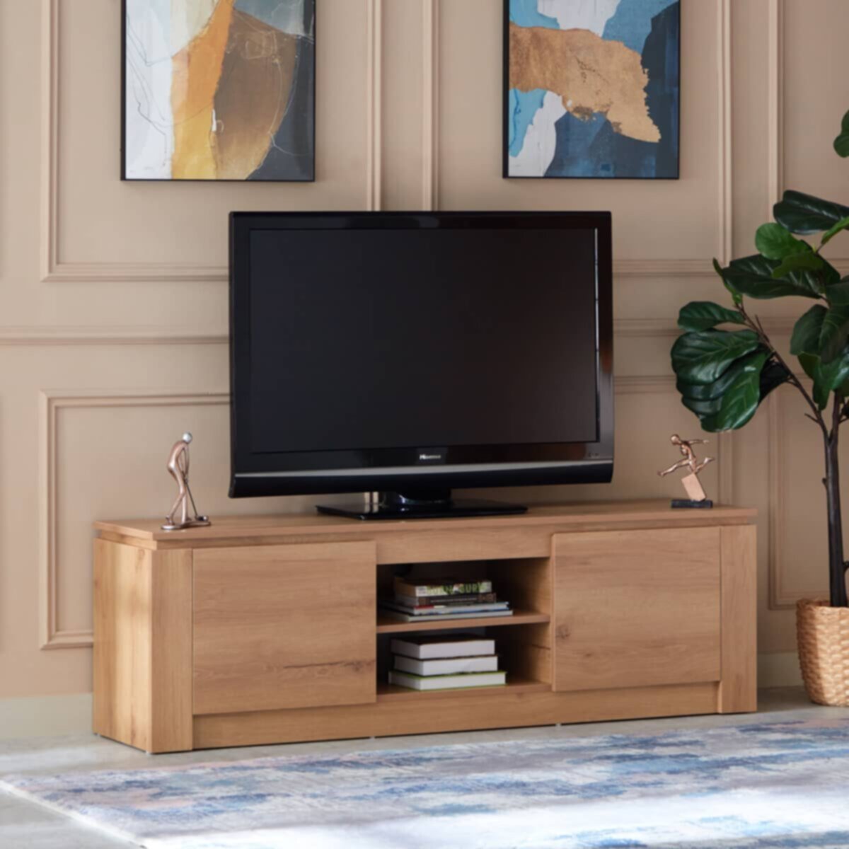 HOMEBOX | Bali Low TV Unit for TVs up to 70 inches | 165339673