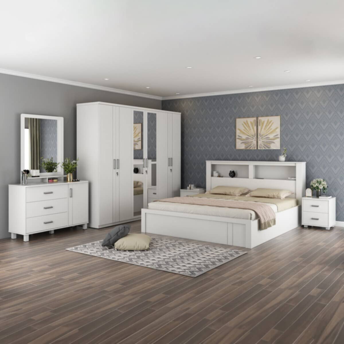 HOMEBOX | Philip 5-Piece King Bedroom Set - 180x200 cm | 165560319
