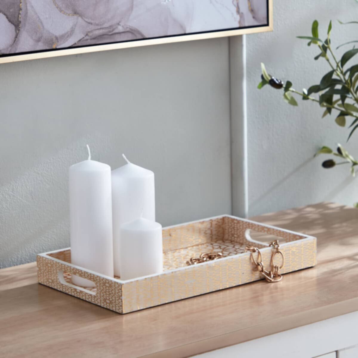 HOMEBOX | Armaya Zellige Print Tray - 35x20x4 cm | 165712950