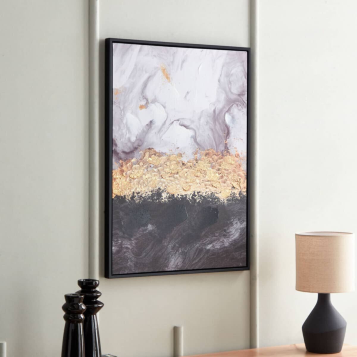 HOMEBOX | Serena Hand-Painted Framed Wall Art - 52.5x2.8x72.5 cm | 165991556
