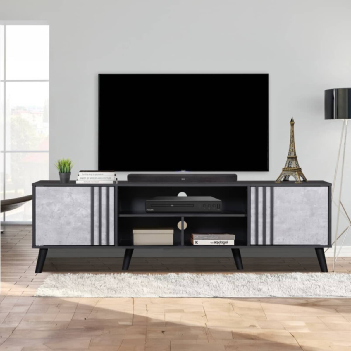 HOMEBOX | Ashen 1.8 Meter TV Unit for TVs up to 75 inches | 166060020