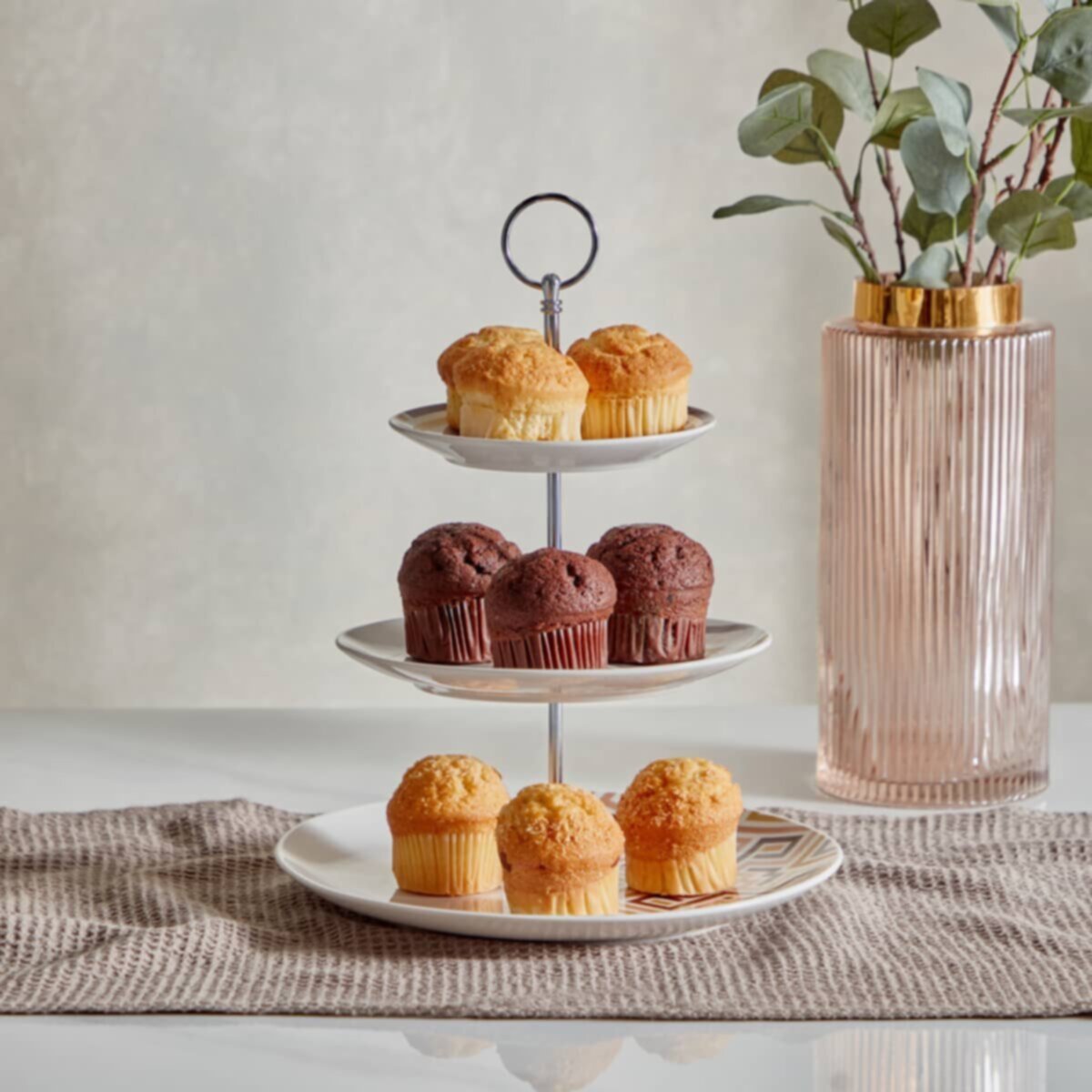 HOMEBOX | Vivid 3-Tier Cake Platter | 166074723