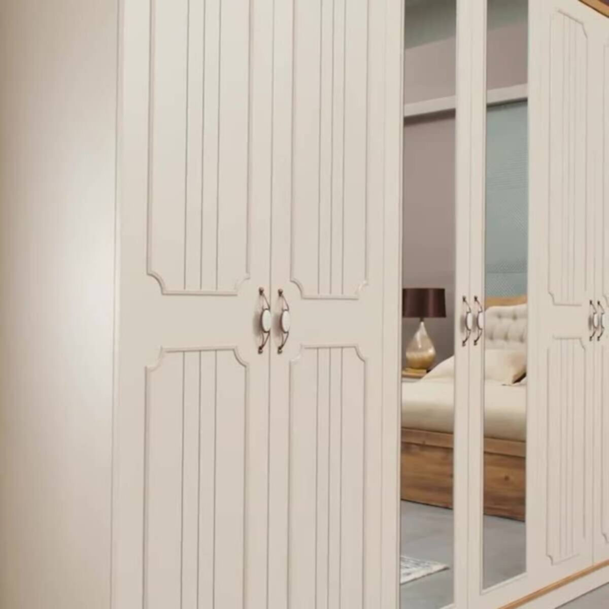 HOMEBOX | Vivaldi 6-Door Wardrobe with 2 Mirrors | 166231891