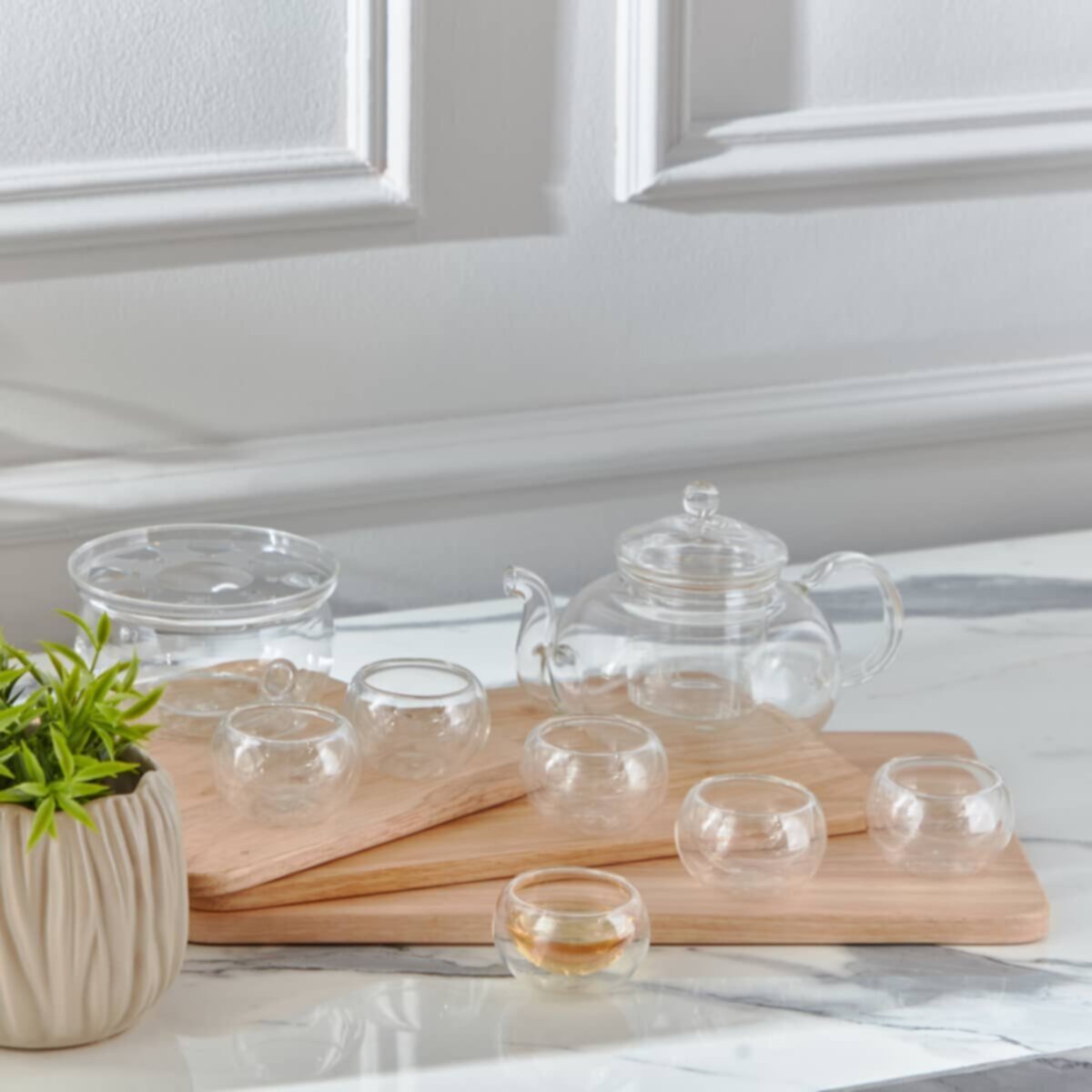 HOMEBOX | Sip Savor 8-Piece Glass Tea Set | 166233794