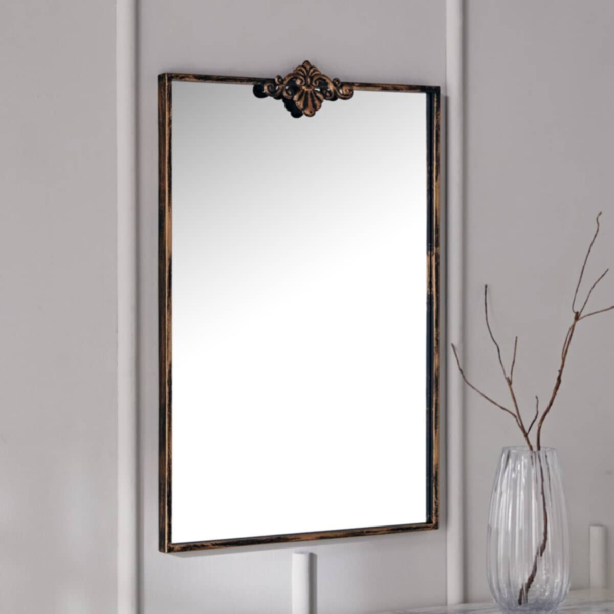 HOMEBOX | Angelus Metal Mirror - 50x73x2 cm | 166297429