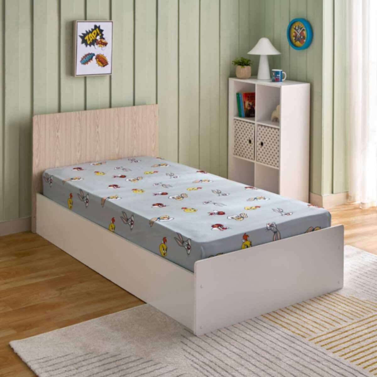 HOMEBOX | Looney Tunes Single Fitted Sheet - 90x200+25 cm | 166302399