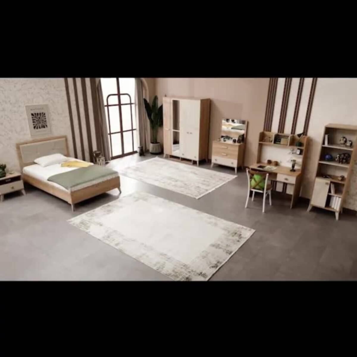 HOMEBOX | Napoli Twin Smart Bed with Upholstered Headboard - 120x200 cm | 166342443