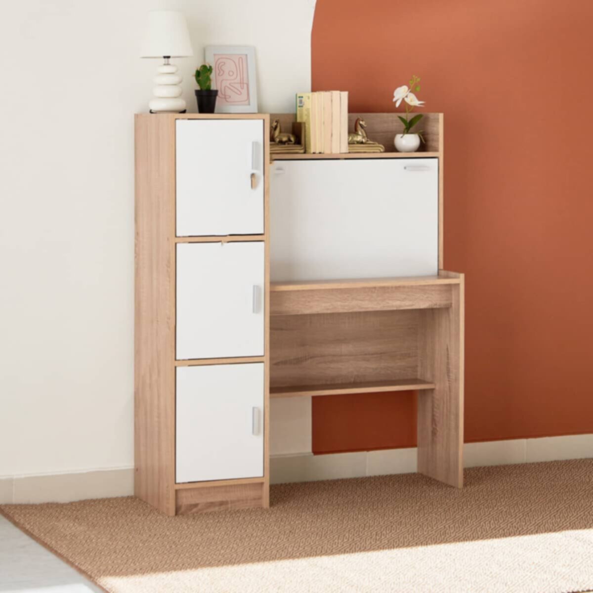 HOMEBOX | Cooper NXT Study Desk with 3 Doors | 166427037