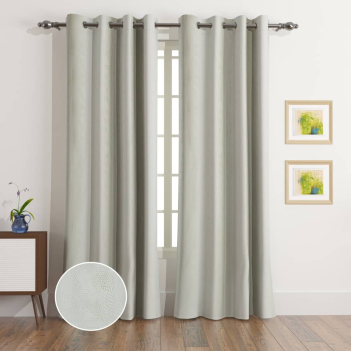 HOMEBOX | Riva Bianca 2-Piece Jacquard Blackout Curtain Set - 135x240 cm | 166541835