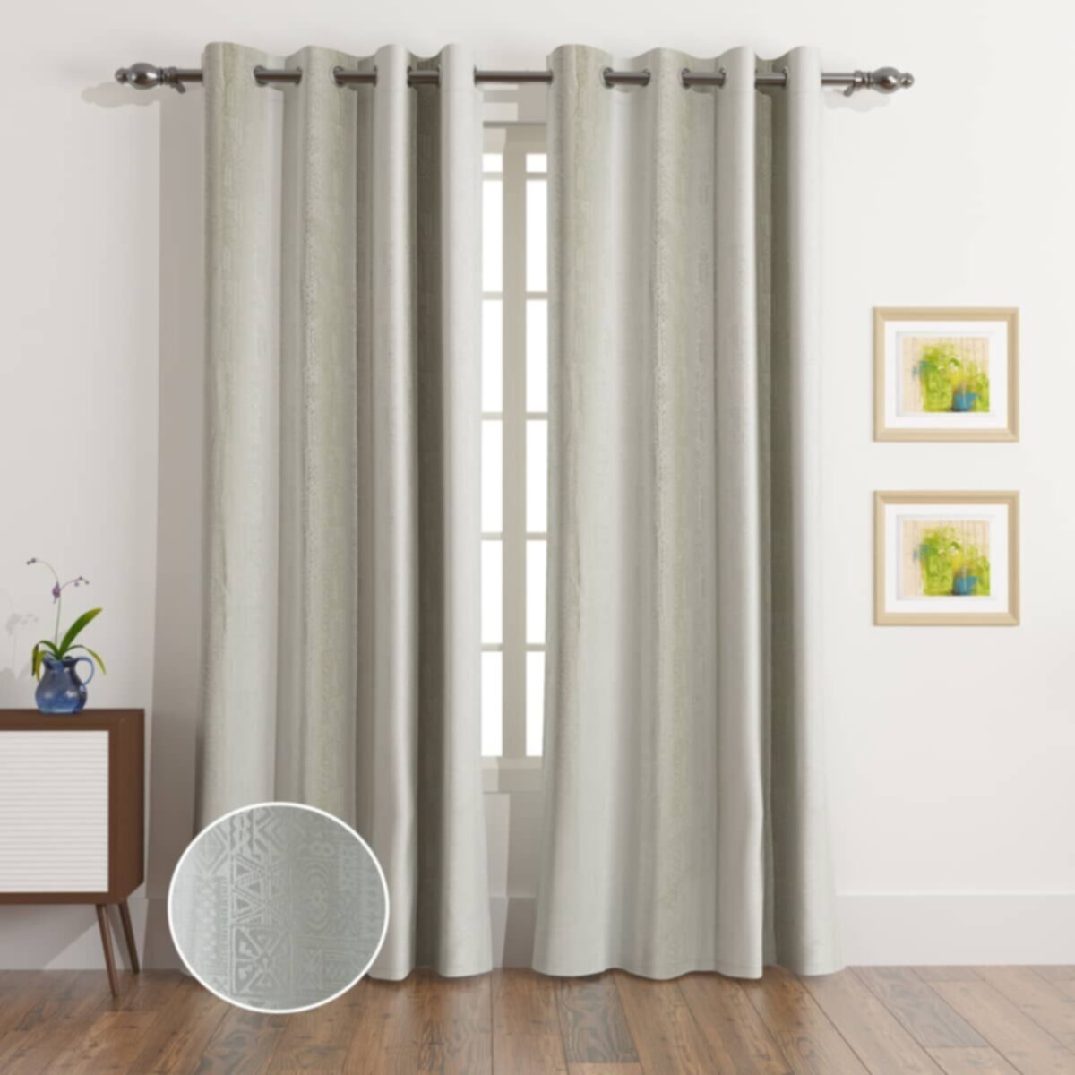 HOMEBOX | Riva Calice 2-Piece Jacquard Blackout Curtain Set - 135x240 cm | 166541836