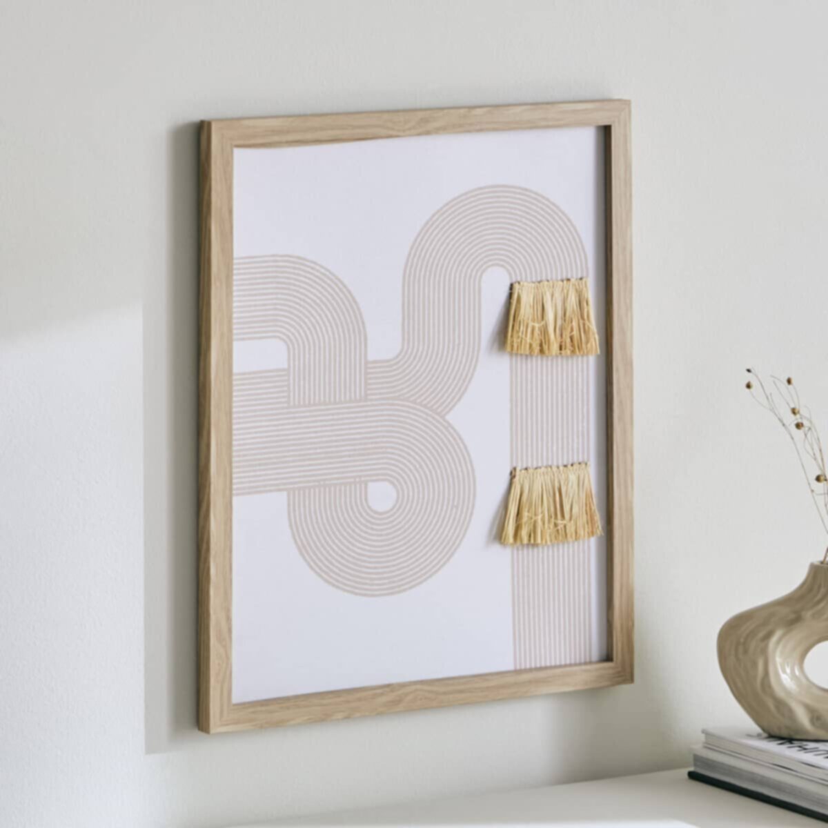 HOMEBOX | Renata 3D Wooden Frame Picture with Natural Accent - 40x2x50 cm | 166654942