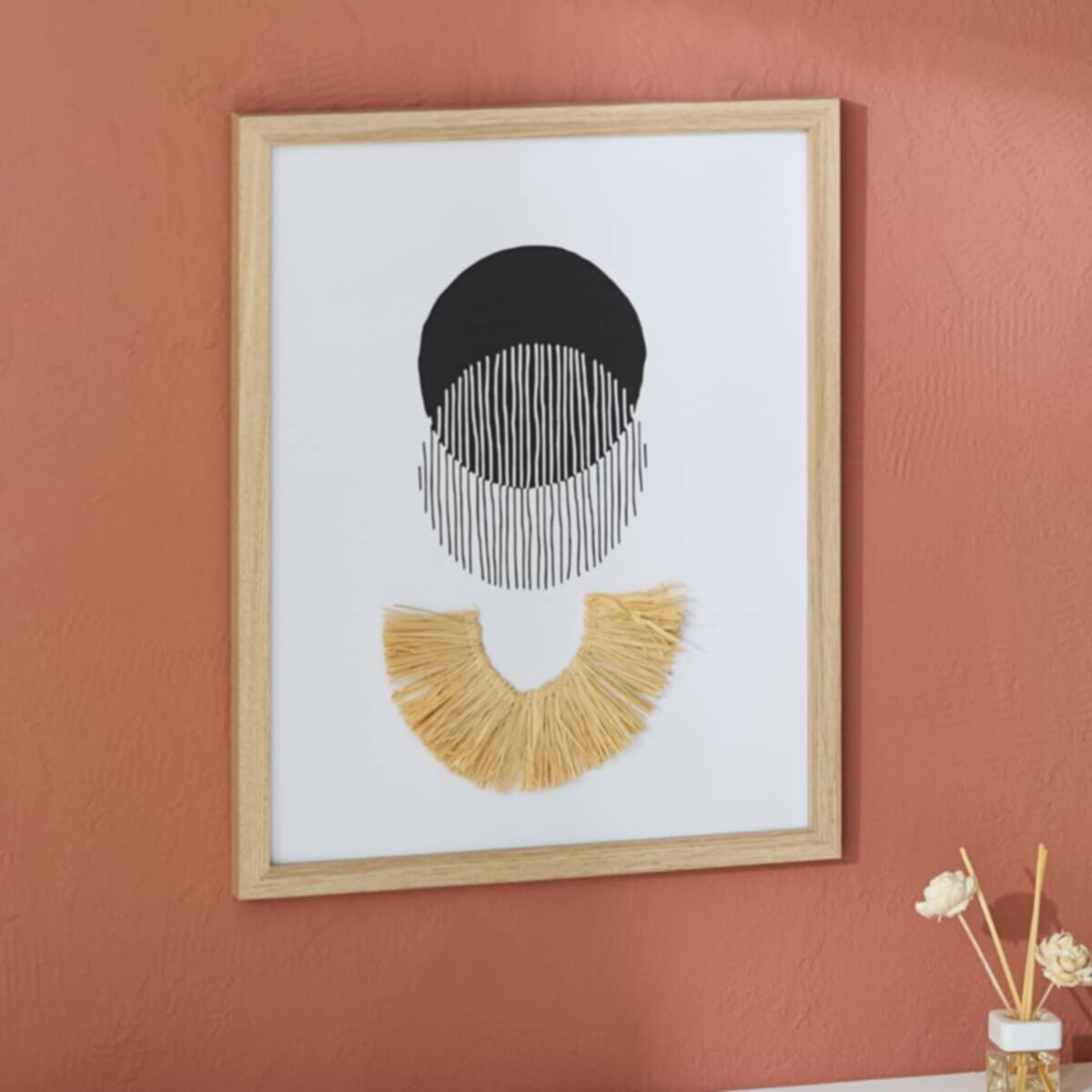 HOMEBOX | Renata 3D Wooden Frame Picture with Natural Accent - 40x2x50 cm | 166654943