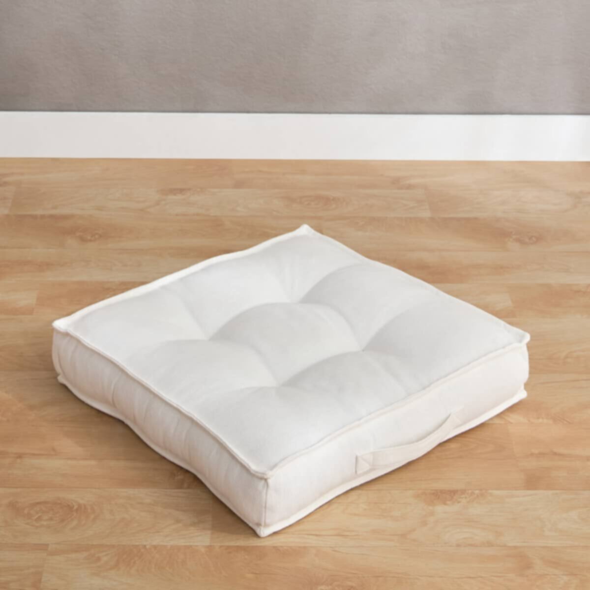 HOMEBOX | Atlanta Ezra Ribbed Floor Cushion - 48x48x10 cm | 166716846