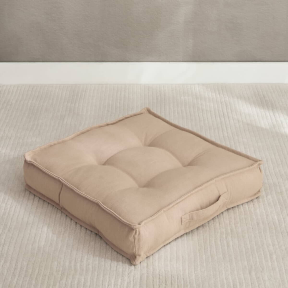 HOMEBOX | Atlanta Ezra Ribbed Floor Cushion - 48x48x10 cm | 166716847