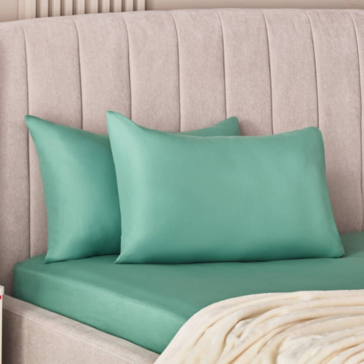 HOMEBOX | Derby 2-Piece Solid Microfibre Pillowcase Set - 45x70 cm | 166721042