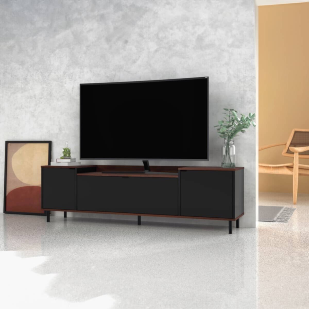 HOMEBOX | Bianca Londrina 3-Door TV Unit for TVs up to 70 inches | 167013445